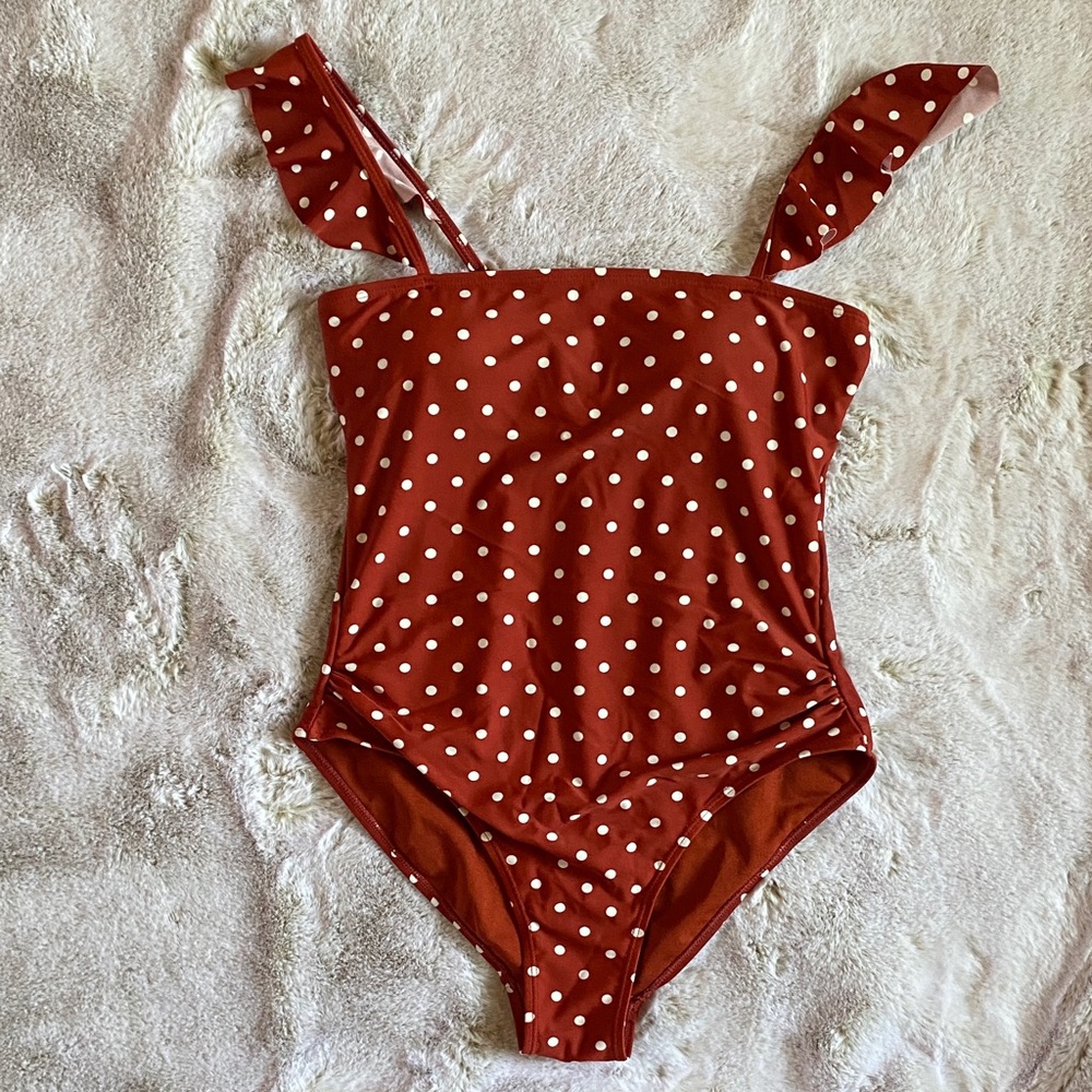Retro Looking Polka Dot One-Piece Swimsuit